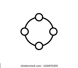 Connection line icon. High quality outline symbol for web design or mobile app. Thin line sign for design logo. Black outline pictogram on white background