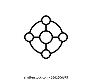 Verbindungszeilensymbol. Hochwertiges Umrisssymbol für Webdesign oder mobile App. Leuchtendes Zeichen für Design-Logo. Schwarzes Umriss-Piktogramm auf weißem Hintergrund
