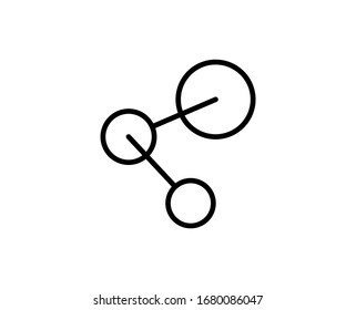 Icono de línea de conexión. Símbolo de esquema de alta calidad para diseño web o aplicación móvil. Signo de línea delgada para el logotipo de diseño. Pictograma de contorno negro sobre fondo blanco