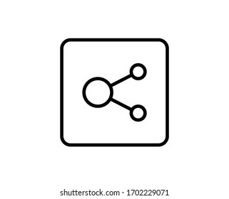 Icono de línea de conexión. Símbolo de esquema de alta calidad para diseño web o aplicación móvil. Signo de línea delgada para el logotipo de diseño. Pictograma de contorno negro sobre fondo blanco
