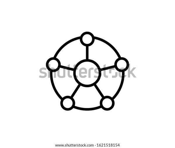 Connection Line Icon High Quality Outline Stock Vector (Royalty Free ...