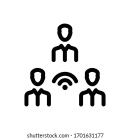 Connection Line Icon On White Background