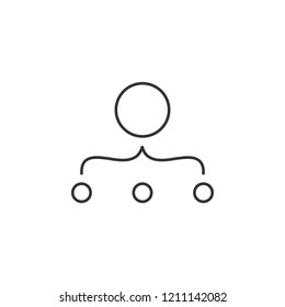 connection line icon. Simple, modern flat vector illustration for mobile app, website or desktop app on gray background