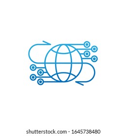 Connection line icon vector design illustration. Connection vector flat icon symbol for website, logo, graphic elements, app, UI. Connection linear icon isolated on white background.