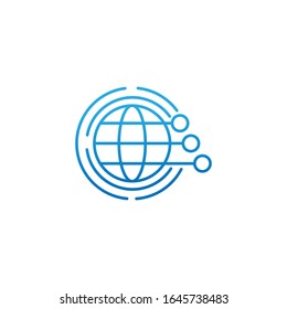 Connection line icon vector design illustration. Connection vector flat icon symbol for website, logo, graphic elements, app, UI. Connection linear icon isolated on white background.