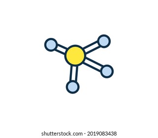 Connection line icon. Vector symbol in trendy flat style on white background. Office sing for design.