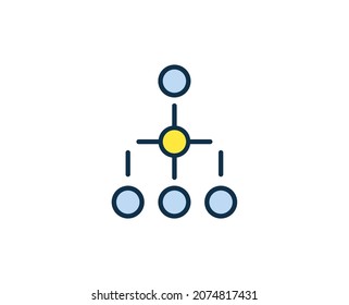 Connection line icon. Vector symbol in trendy flat style on white background. Office sing for design.
