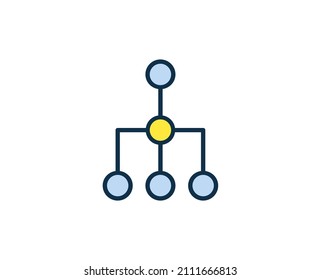 Connection line icon. Vector symbol in trendy flat style on white background. Office sing for design.