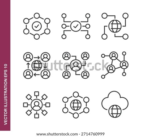 Connection line icons - Mini collection series icon