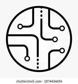 connection line sign icon vector illustration