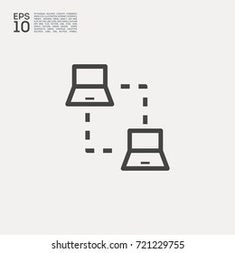 Connection line vector icon 