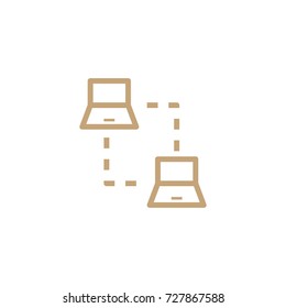 Connection line vector icon 