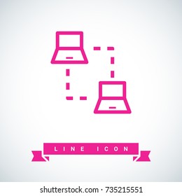 Connection line vector icon 