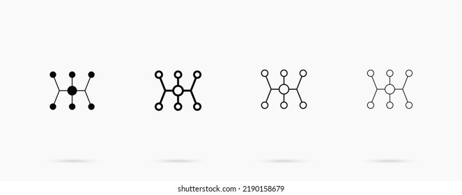Connection linear icon. Data concept vector