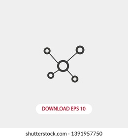 Connection linear outline vector icon. Connection concept stroke symbol design. Thin graphic elements vector illustration, outline pattern for your web site design, logo, app, UI. EPS 10.