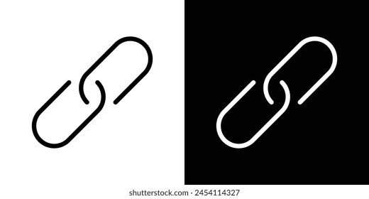 Connection Link Icon Set. Web hyperlink and network strength vector symbol.