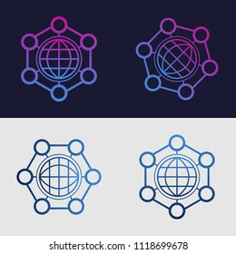 Connection logo design. Global communication.