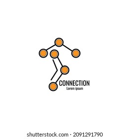 connection logo graphic isolated on white background. company logo. illustration vector