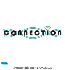 connection logo icon design vetor illustration