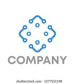 connection logo icon . technology design template sign