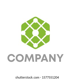connection logo icon . technology design template sign