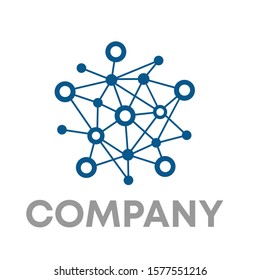 connection logo icon . technology design template sign