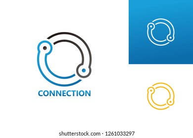 Connection Logo Template Design Vector, Emblem, Design Concept, Creative Symbol, Icon