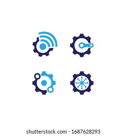 Diseño de icono vectorial de la plantilla de logotipo de conexión