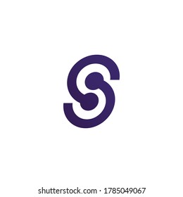 connection logos with base form S, can be used for logos and icons