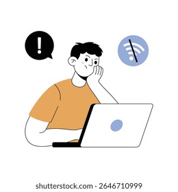 Conexión Ilustraciones modernas perdidas. Archivo de Eps 10 sobre fondo transparente