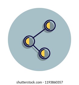 connection mark icon in badge style. One of web collection icon can be used for UI, UX