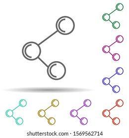 Connection mark multi color icon. Simple thin line, outline vector of web icons for ui and ux, website or mobile application