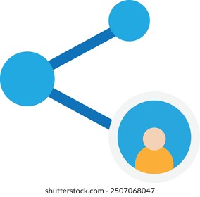 Connection Media Internet Icon Vector Flat Illustration