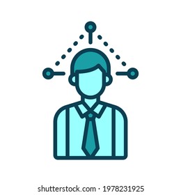 Connection, media, social icon vector image. Can also be used for cyber security. Suitable for use on web apps, mobile apps and print media.