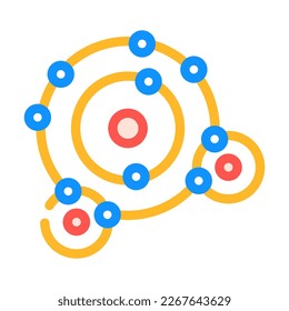 vector de icono de color de la estructura molecular de conexión. signo de estructura molecular de conexión. ilustración de símbolo aislado
