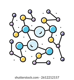 connection molecular structure color icon vector. connection molecular structure sign. isolated symbol illustration