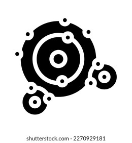 connection molecular structure glyph icon vector. connection molecular structure sign. isolated symbol illustration