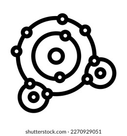 connection molecular structure line icon vector. connection molecular structure sign. isolated contour symbol black illustration