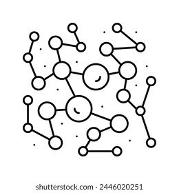 connection molecular structure line icon vector. connection molecular structure sign. isolated contour symbol black illustration