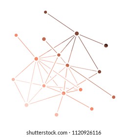 Connection net icon. Flat color design. Vector illustration.