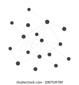 Connection Net Icon. Flat Color Design. Vector Illustration.