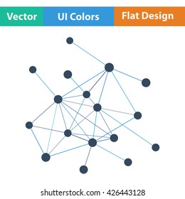 Connection net icon. Flat design. Vector illustration.