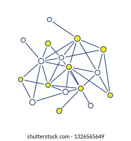Connection net icon. Thin line design. Vector illustration.