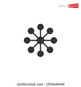 Connection Network Icon Design Vector