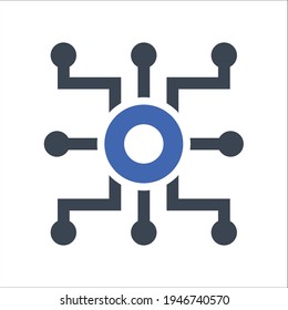 Connection network icon, Vector graphics