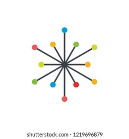 Connection Network Vector Illustration design symbol sign  abstrac
