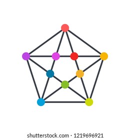 Connection Network Vector Illustration design symbol sign  abstrac