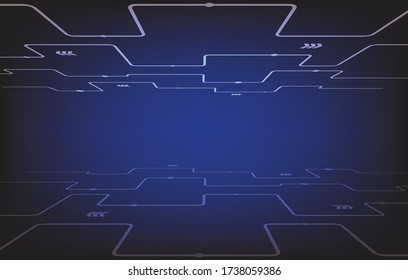 connection networking concept design background,Vector circuit board background technology. illustration,Abstract lines and dots connect background. Technology connection digital data and big data.