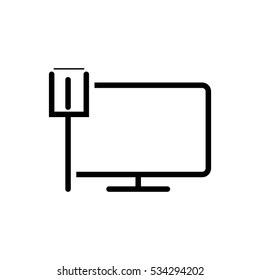 Connection networking Ethernet vector icon