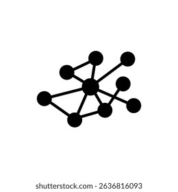 Connection Nodes Network Planning Symbol for Technology and Business